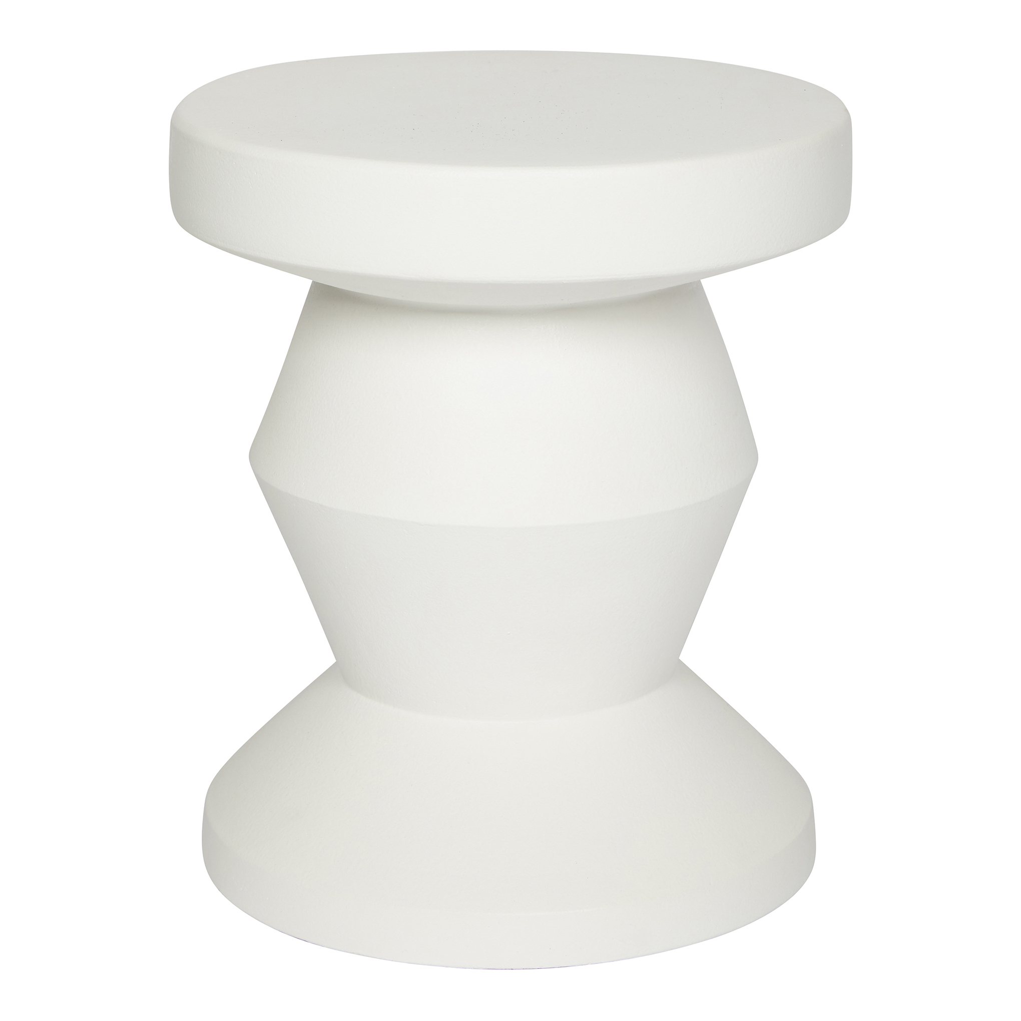 White ceramic drum table discount