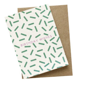 hello petal seeded birthday card green