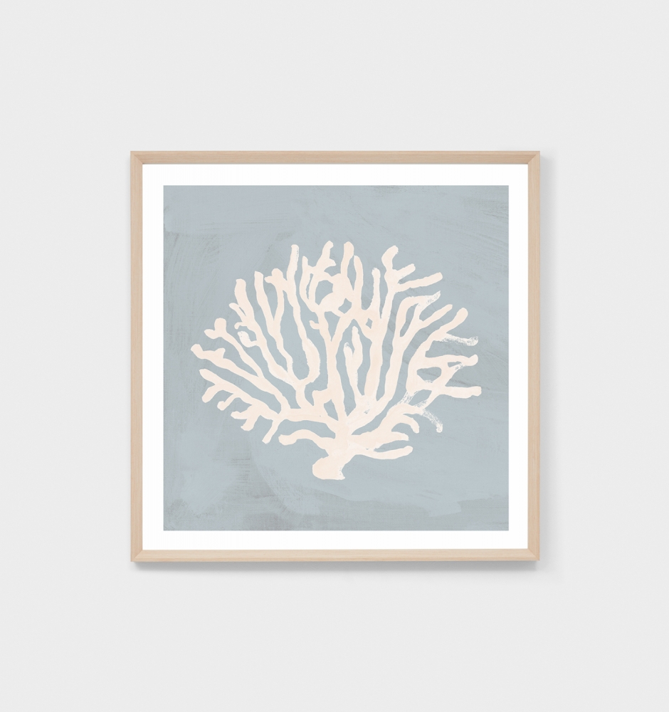 Coral Study Blue 2 print